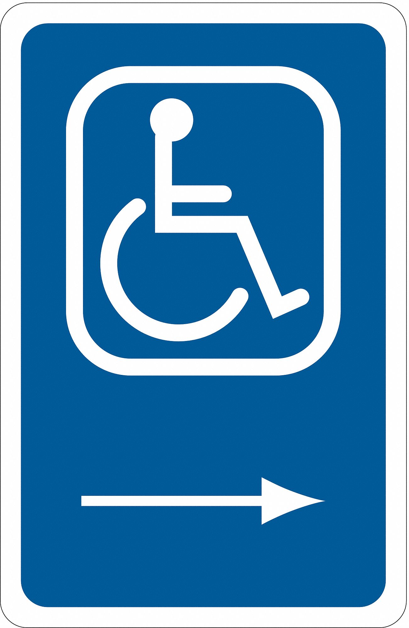 Symbol Polyester, Handicap Parking Sign Height 14