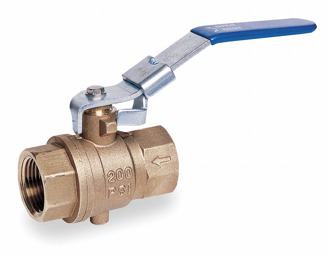 Grainger Approved Ball Valve Brass Inline 2 Piece Pipe Size 12 Connection Type Fnpt X 8217