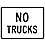 TextNo Trucks Engineer Grade Aluminum, Traffic Sign Height 18