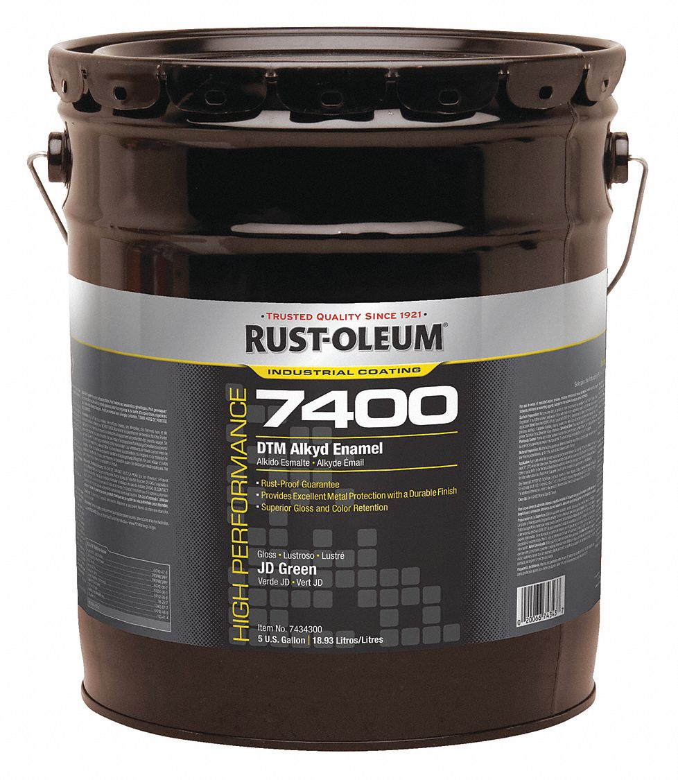 RUSTOLEUM Gloss Interior/Exterior Paint, Water Base, JD