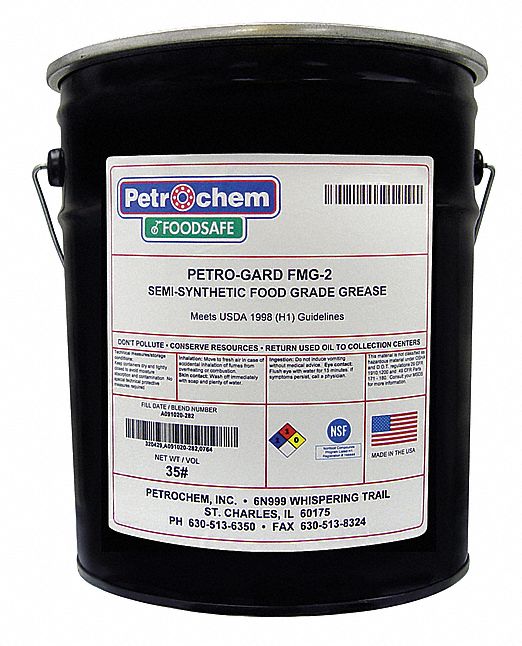 PETROCHEM White, Multipurpose Grease, 5 gal., 2 NLGI Grade 6HXJ2