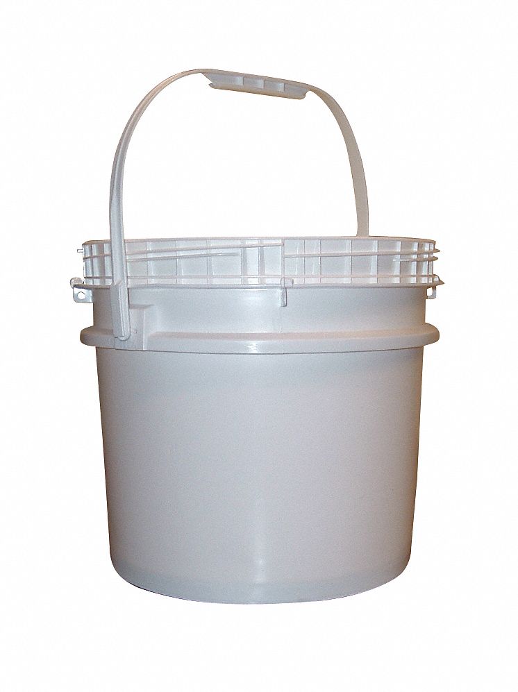 Grainger Approved Gal High Density Polyethylene Round Pail White