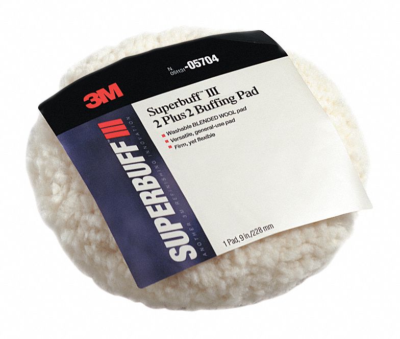 Pad, Buffing,9 In.,Blended Wool