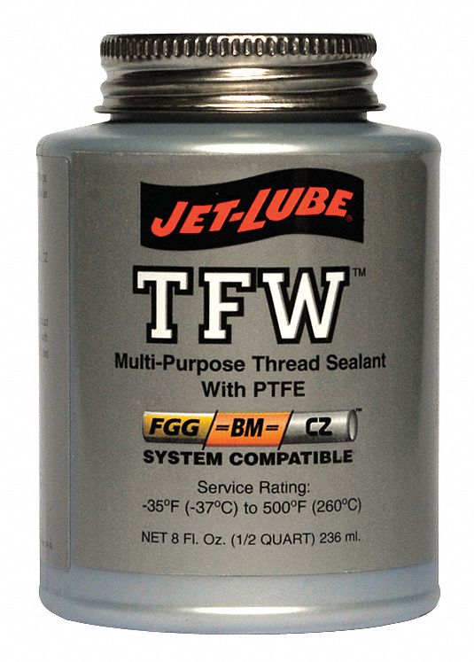 JETLUBE 8 oz. Pipe Thread Sealant with 2000 psi, White 6KWD624002