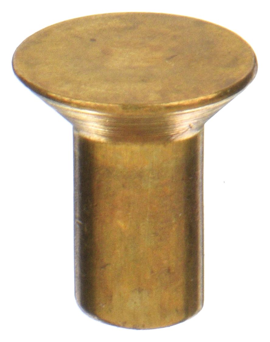GRAINGER APPROVED 1" Brass Solid Rivet with Countersunk Rivet Head
