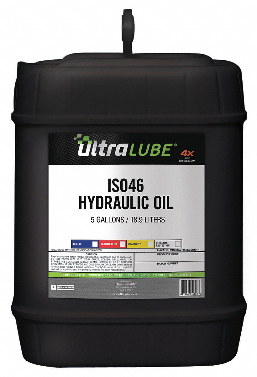 ULTRALUBE Mineral Hydraulic Oil, 5 gal. Pail, ISO Viscosity Grade 46