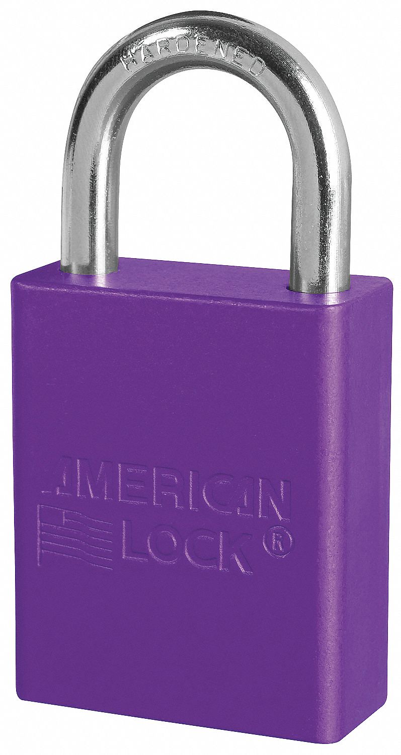 AMERICAN LOCK Purple Lockout Padlock, Alike Key Type, Aluminum Body