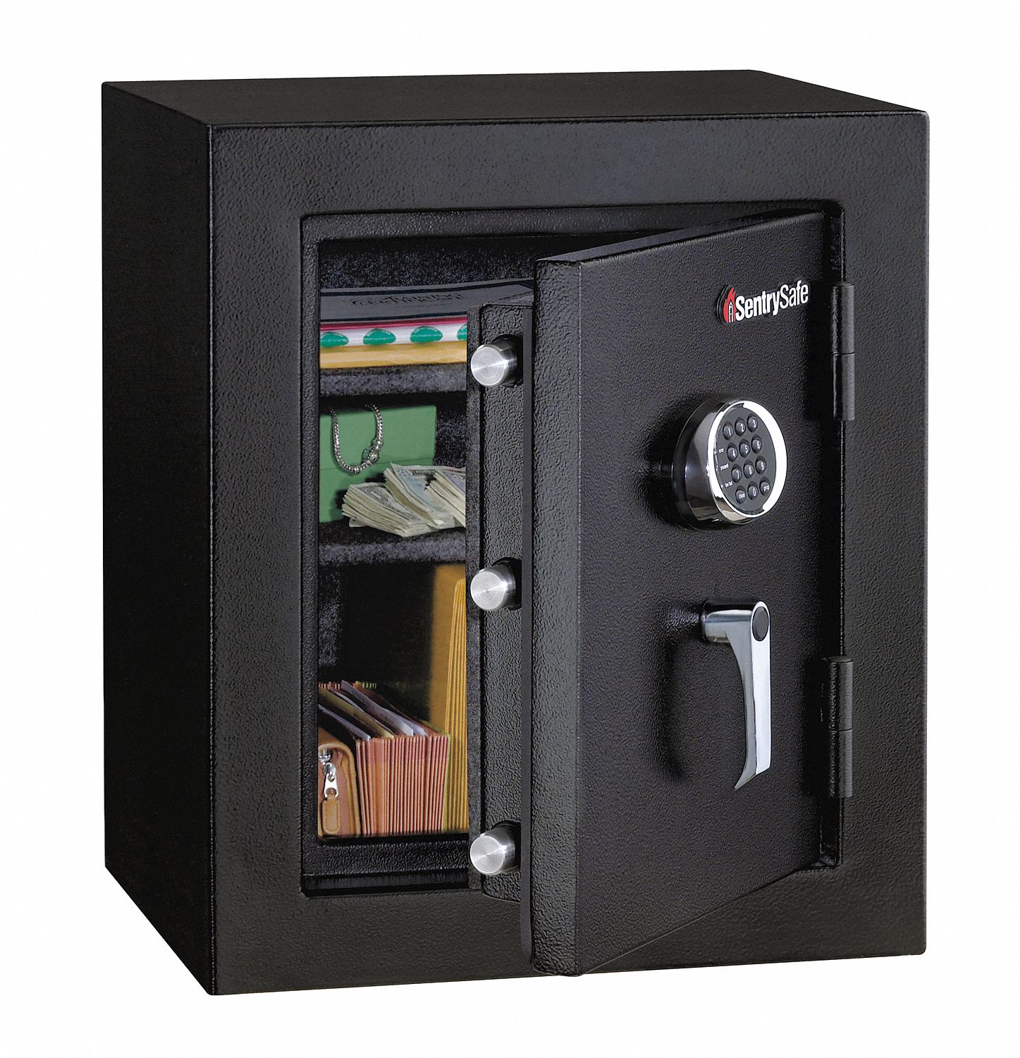 SENTRY SAFE Executive Fire Safe, 3 cu ft, Black 6MPK5EF3025E Grainger