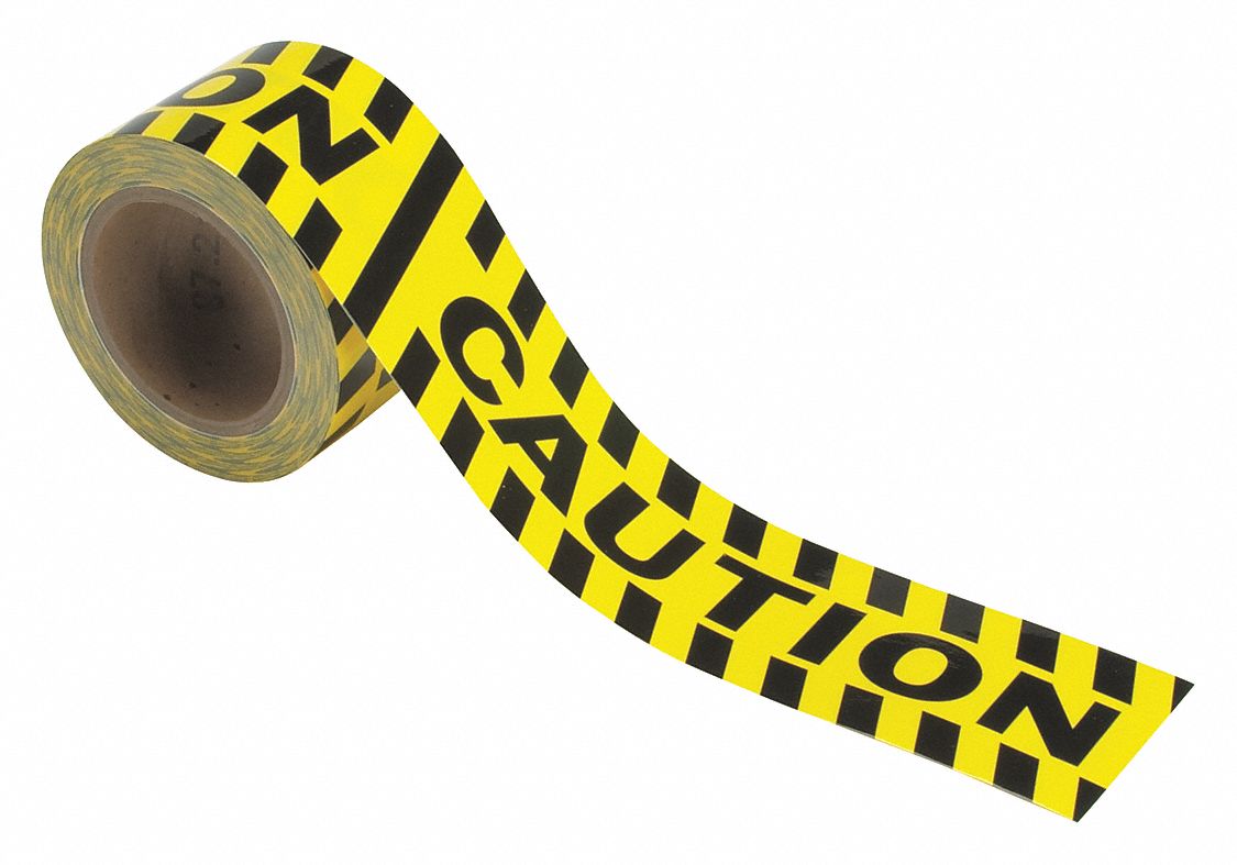 Caution Marking Tape,Roll,3In W,60 ft. L