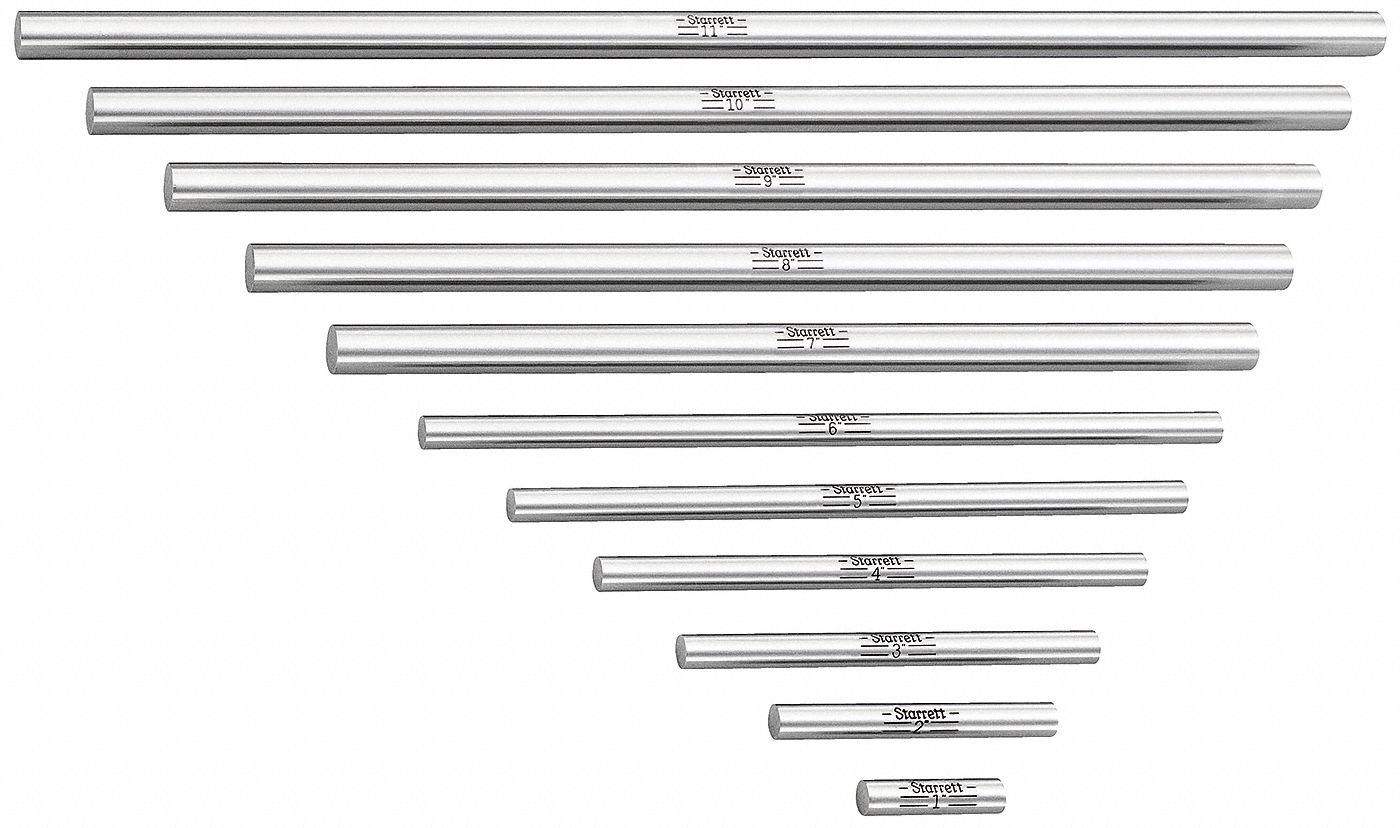 STARRETT End Measuring Rod Set, 1/4, 3/8" Dia. 6NCA4S234G Grainger