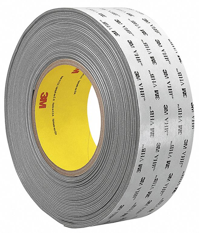 VHB Tape,1/2 In x 18 yd.,Gray