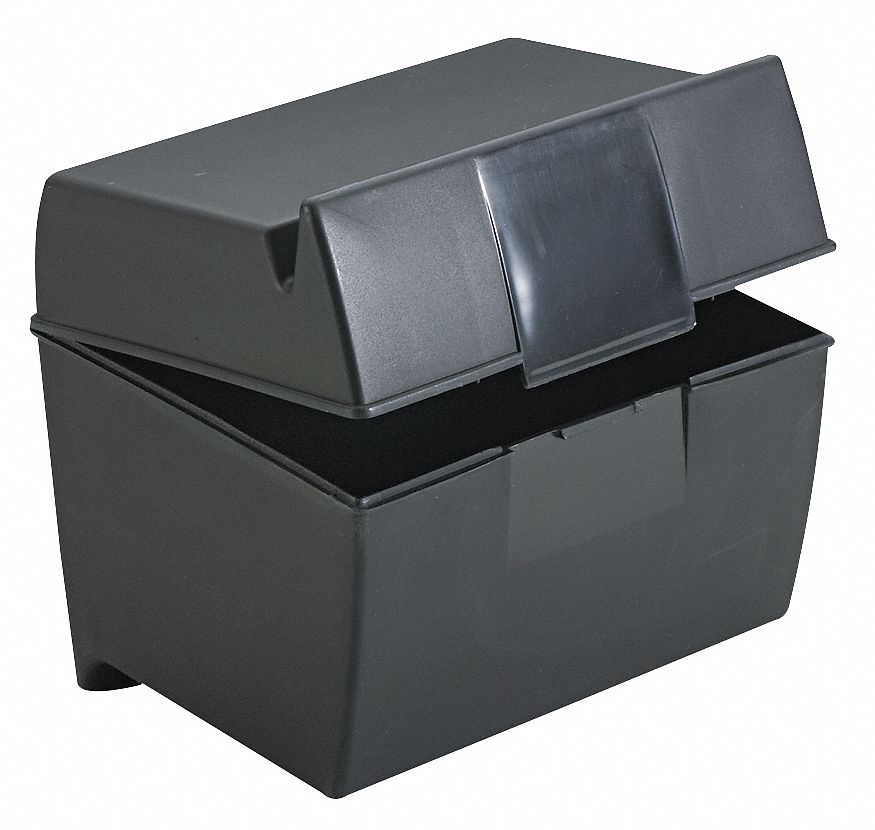 OXFORD Plastic Index Card File Box, (400) 4 x 6 in Index Cards Capacity 6PDW1OXF01461 Grainger