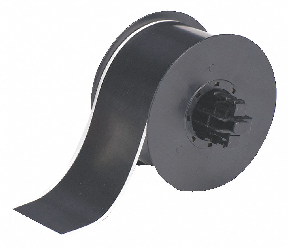 BlackPolyester Low-Halide Pipe Tape Indoor/Outdoor Label Type, 100 ft. Length, 2.25
