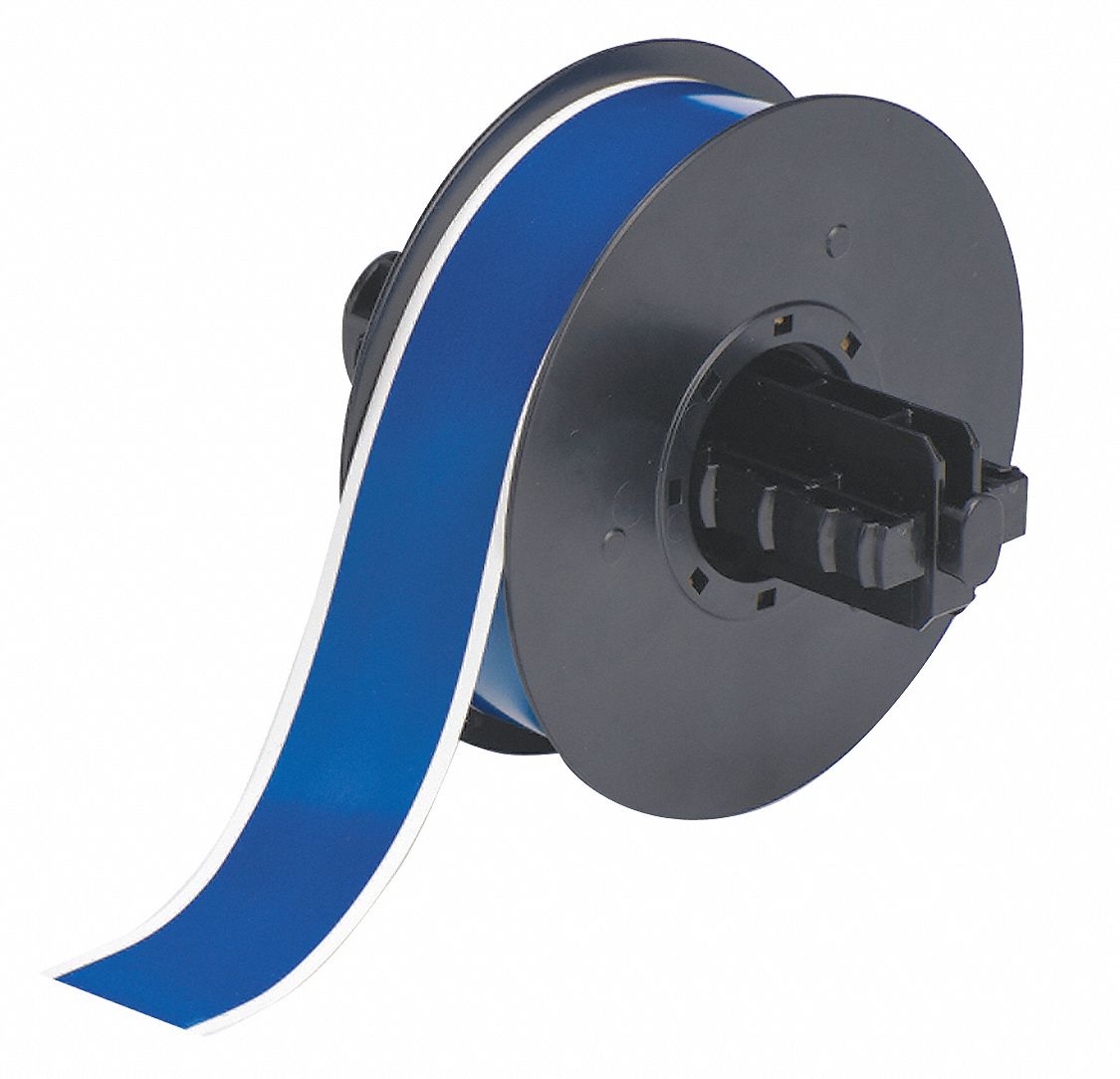 BluePolyester Low-Halide Pipe Tape Indoor/Outdoor Label Type, 100 ft. Length, 1.125