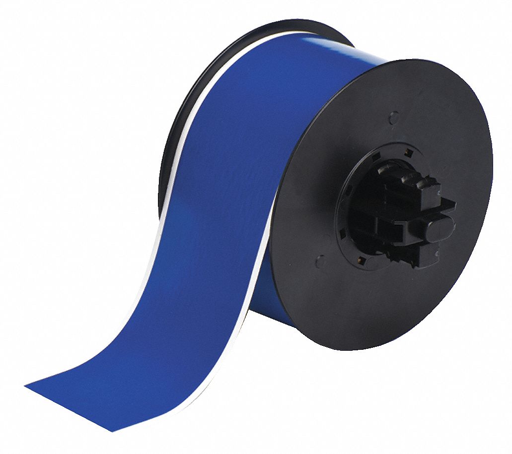 BluePolyester Low-Halide Pipe Tape Indoor/Outdoor Label Type, 100 ft. Length, 2.25