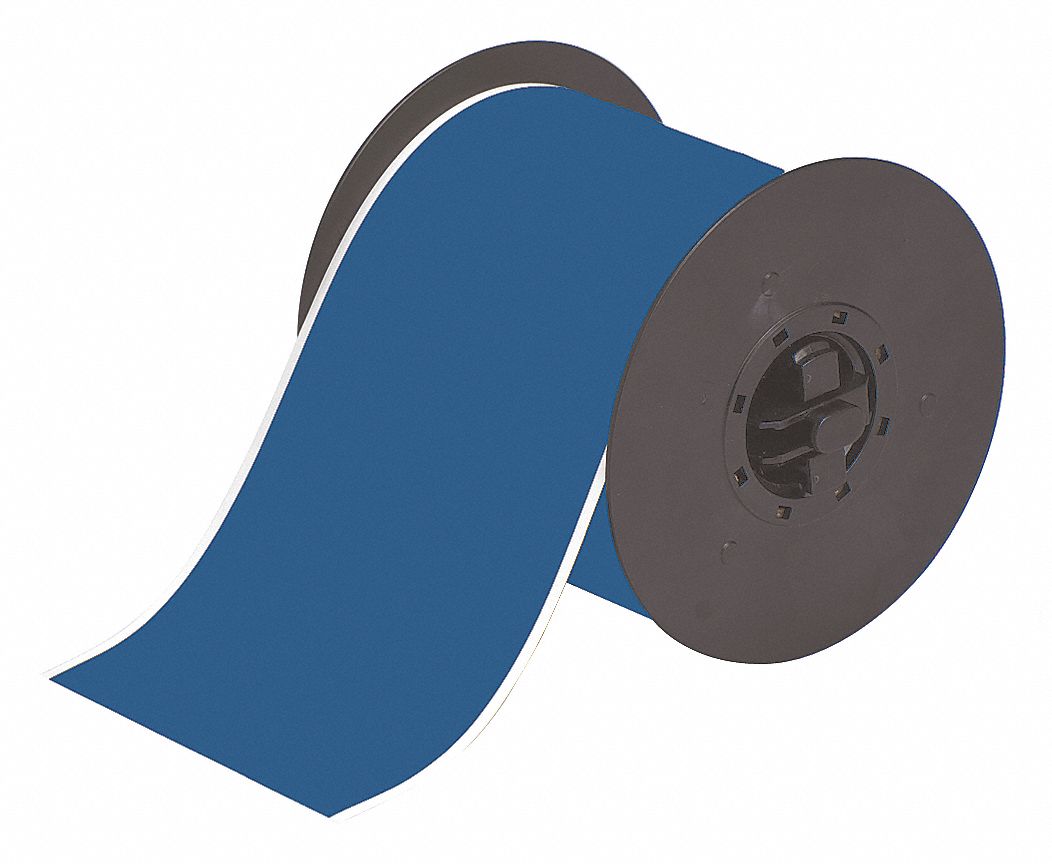 BluePolyester Low-Halide Pipe Tape Indoor/Outdoor Label Type, 100 ft. Length, 4