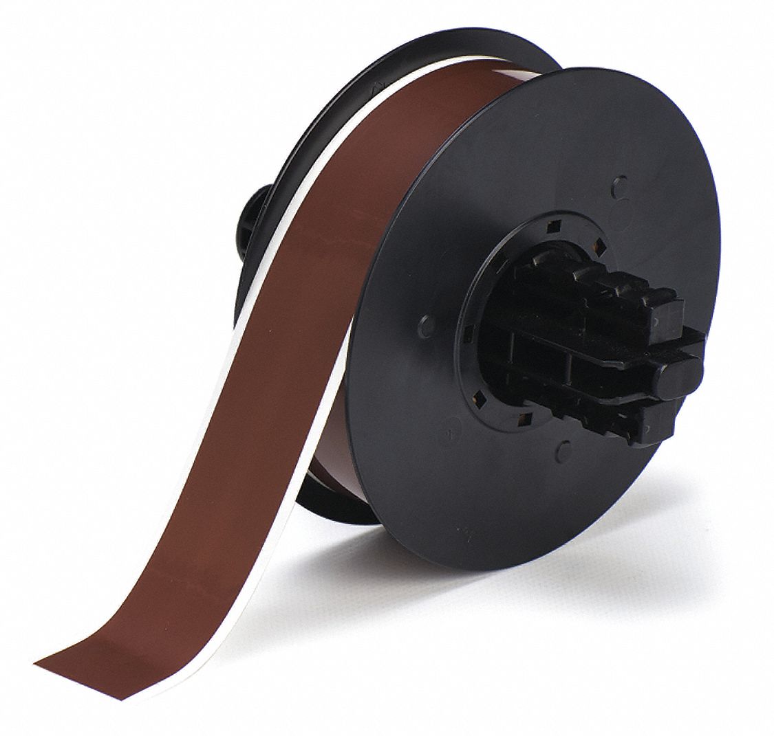 BrownPolyester Low-Halide Pipe Tape Indoor/Outdoor Label Type, 100 ft. Length, 1.125