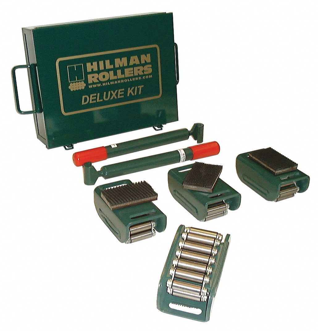 HILMAN ROLLERS Equipment Roller Kit, 6000 lb., Swivel 6W041KRS34S