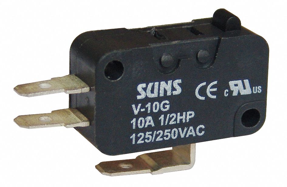 GRAINGER APPROVED 10A 240V Plunger Miniature Snap Action Switch