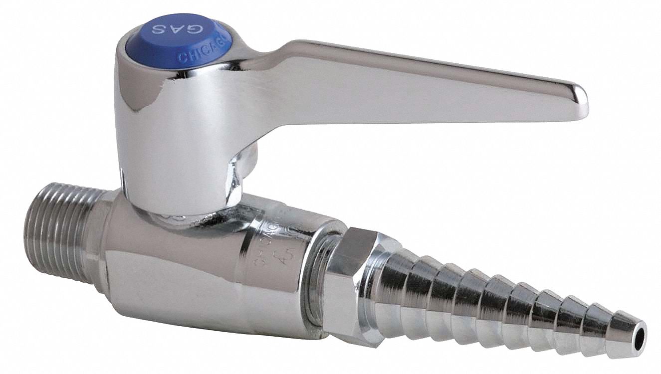 CHICAGO FAUCETS Ball Valve, Brass, Inline, 2Piece, Pipe Size 3/8