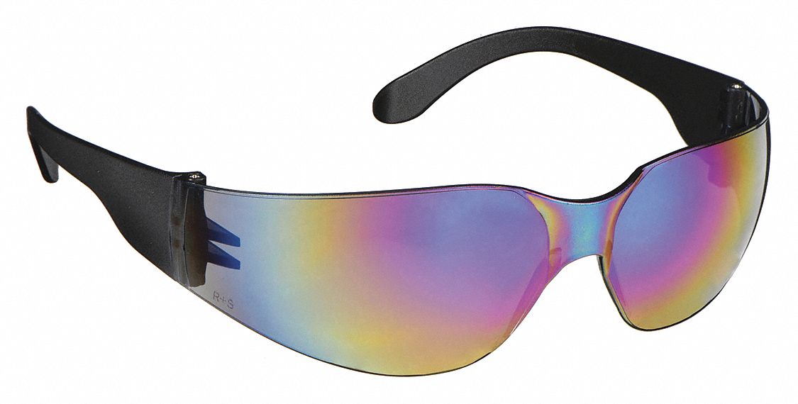 RADIANS Mirage™ ScratchResistant Safety Glasses , Rainbow Mirror Lens Color 6XKE0MR01R0ID