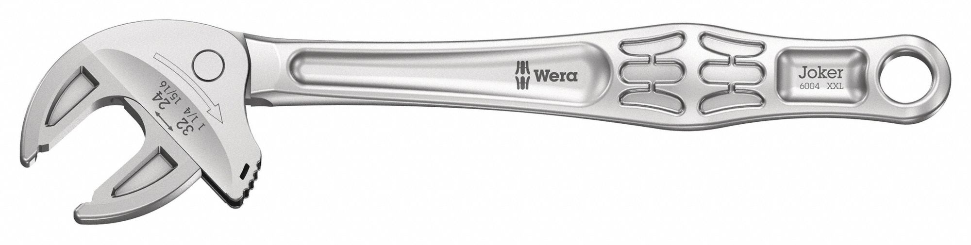 Wera Steel Satin Chrome Adjustable Wrench Xx