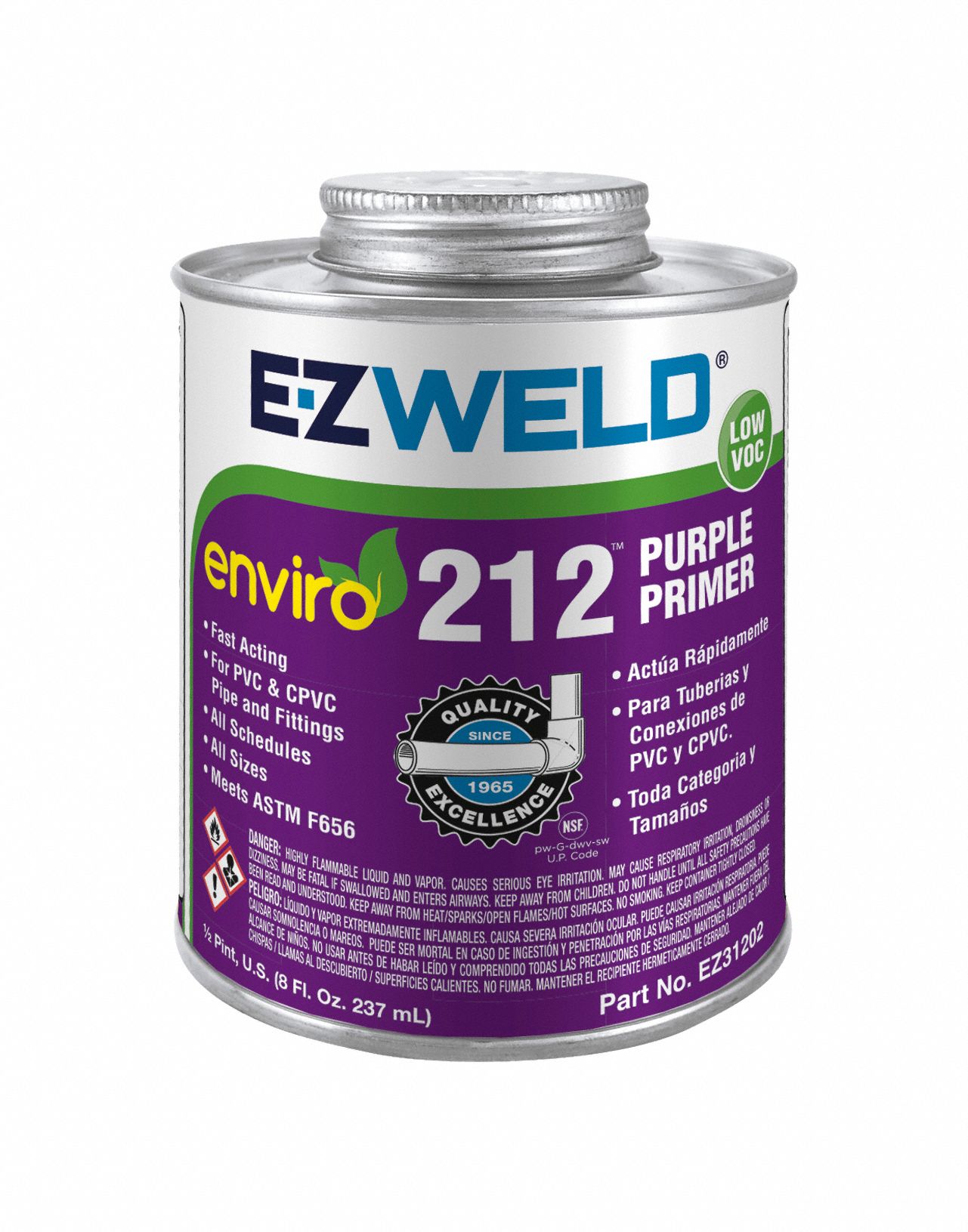 Ez Weld Purple Primer Primer Size Oz For Use With Cpvc Pipe And