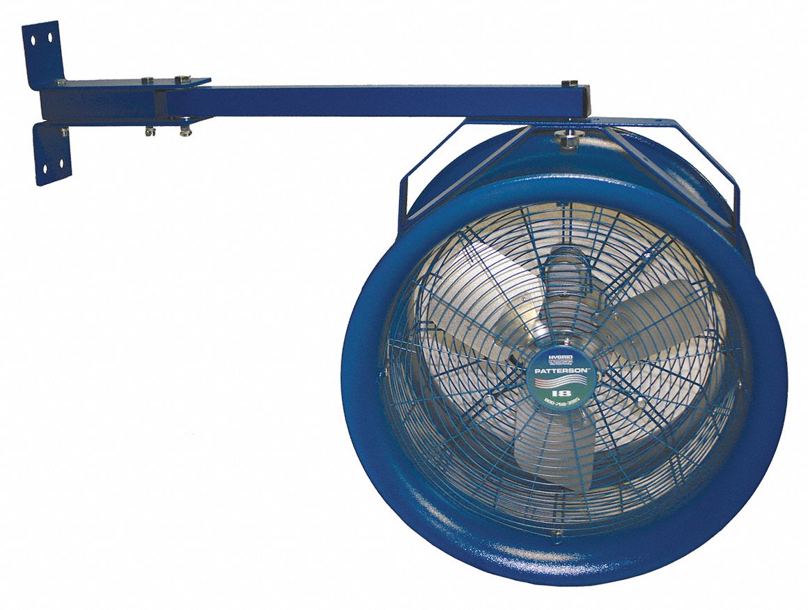 PATTERSON 18 in HighVelocity Industrial Fan, Stationary, Wall with
