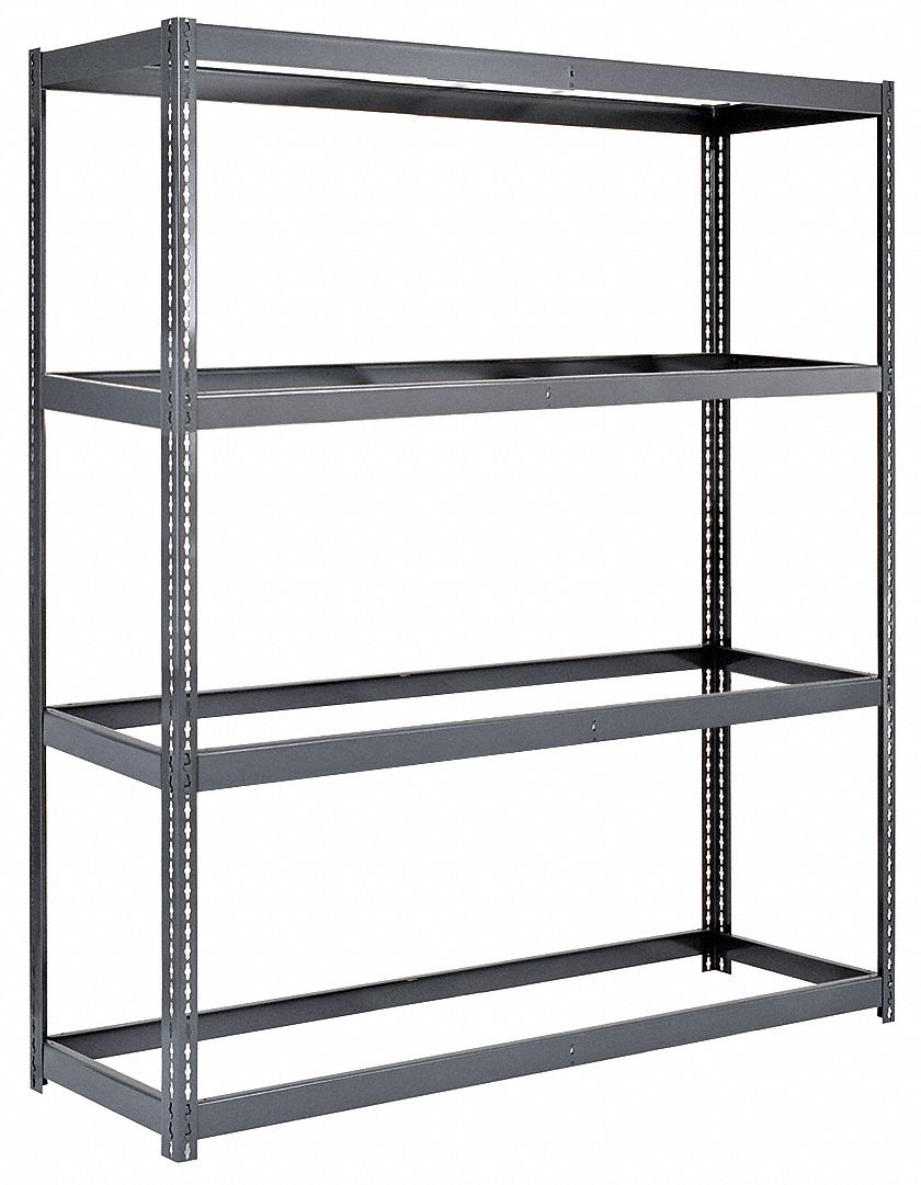 GRAINGER APPROVED Freestanding Bulk Storage Rack with None Decking and