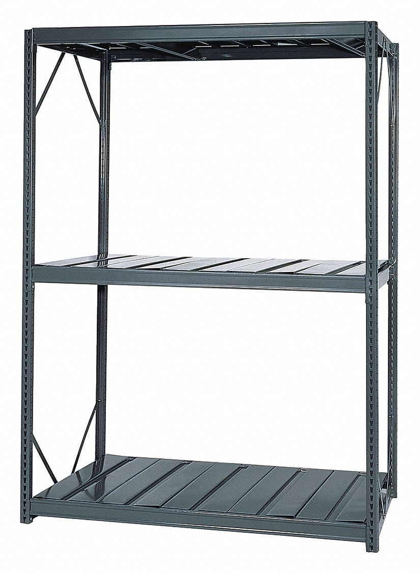 GRAINGER APPROVED Starter Bulk Storage Rack with Ribbed Steel Decking