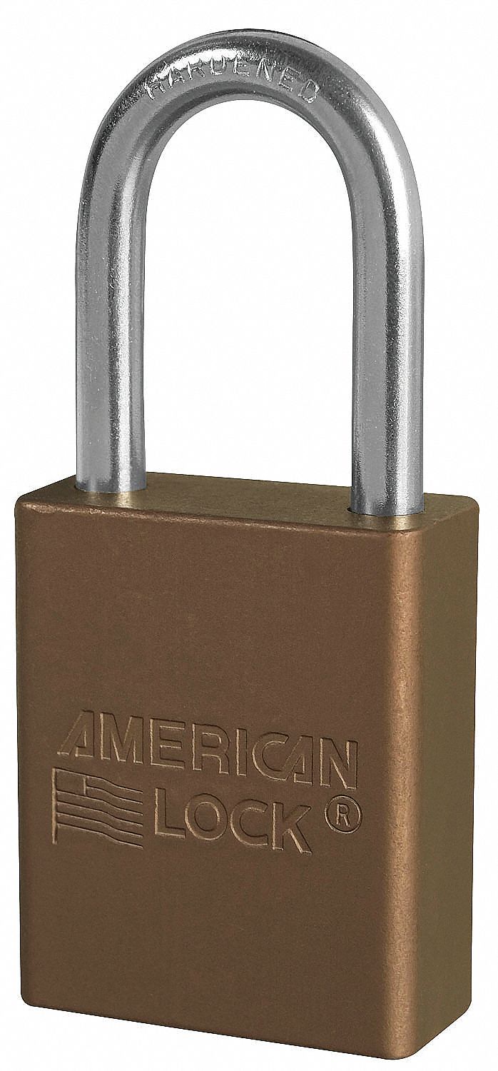 AMERICAN LOCK Brown Lockout Padlock, Alike Key Type, Aluminum Body