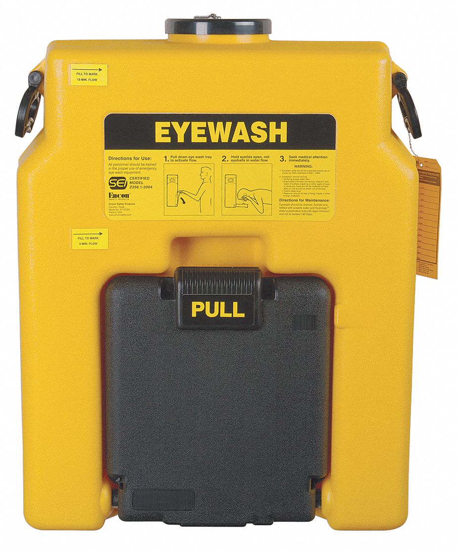 ENCON Eye Wash Station Mount, Pull Down Tray 8AU8401104050 Grainger