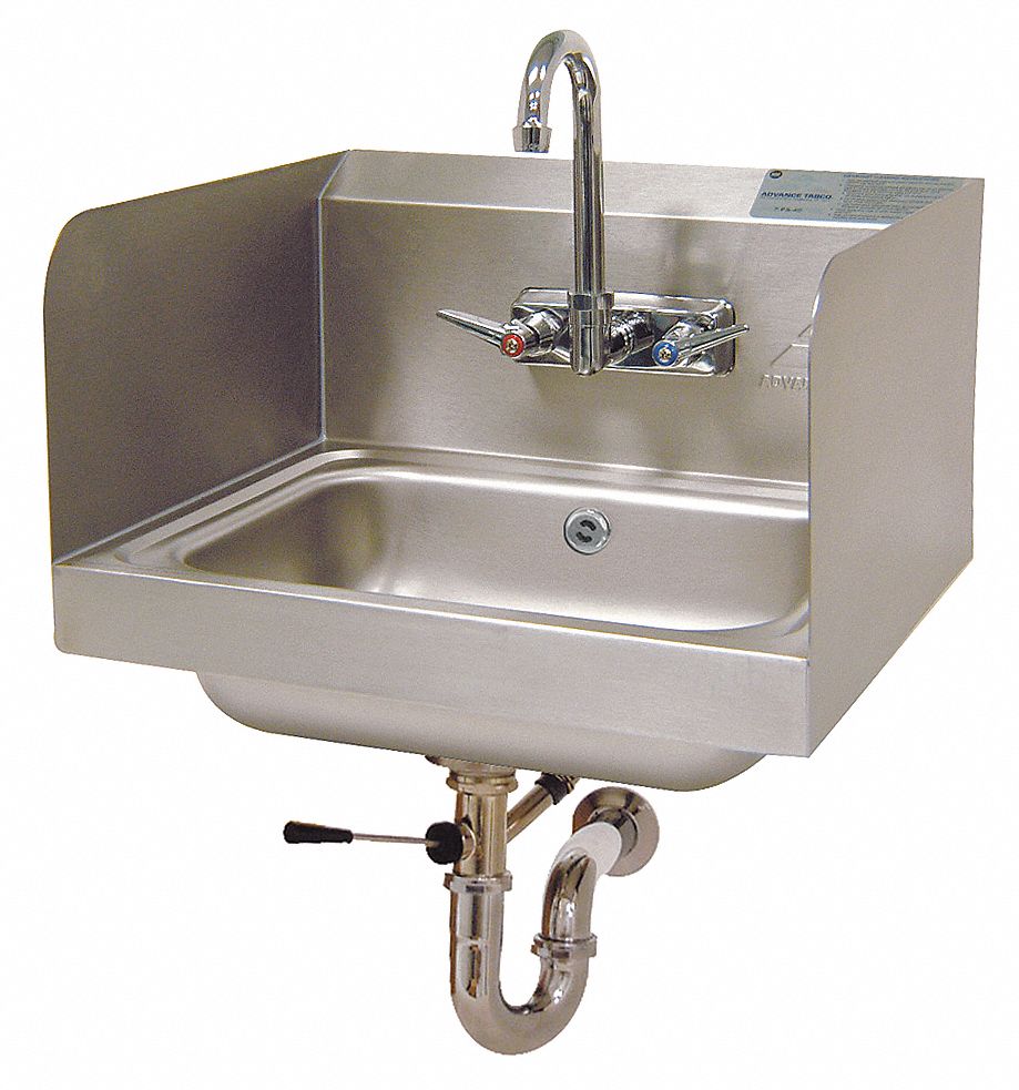 ADVANCE TABCO Stainless Steel Hand Sink With Faucet Wall Mounting