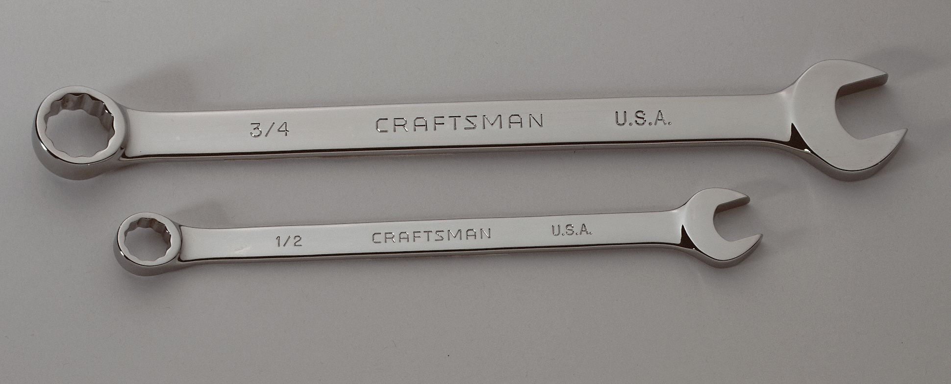 CRAFTSMAN Combination Wrench, Alloy Steel, Full Polish, 1 1/2 in Overall Length 3YUL8945954