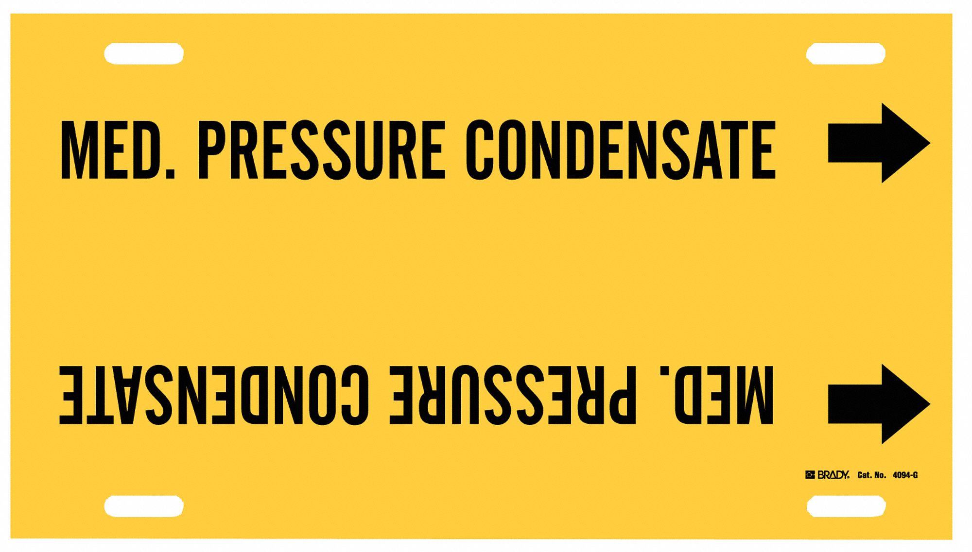 Pipe Marker,Med. Pressure Condensate,Yel