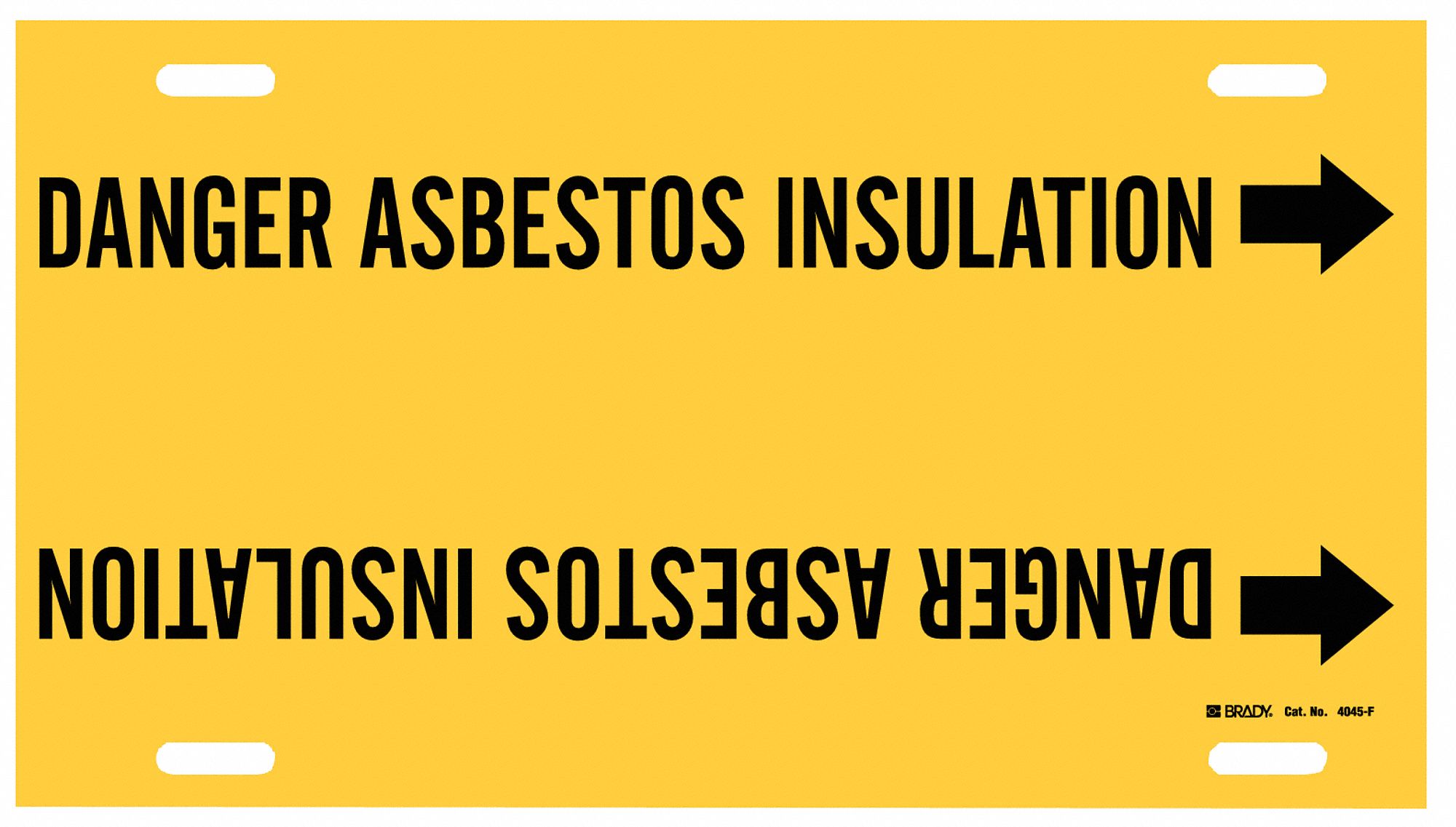 Pipe Marker,Danger Asbestos Insulation,Y