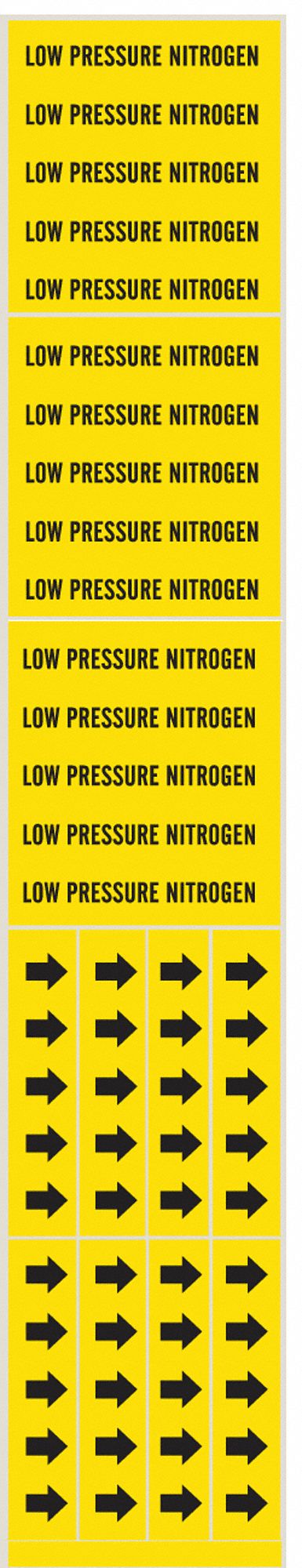 Pipe Mrkr,Low Pressure Nitrogen,to 3/4In
