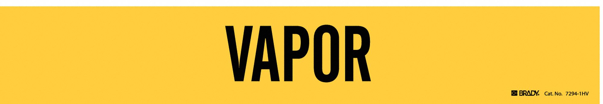 Pipe Marker,Vapor,Yellow,8 In or Greater