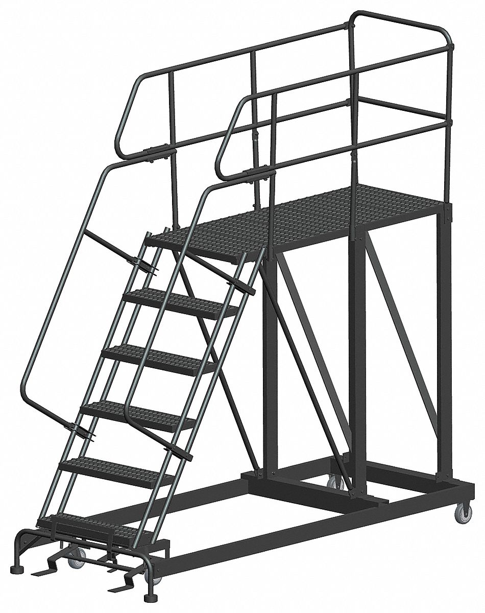 BALLYMORE Rolling Work Platform, Steel, Single Access Platform Style