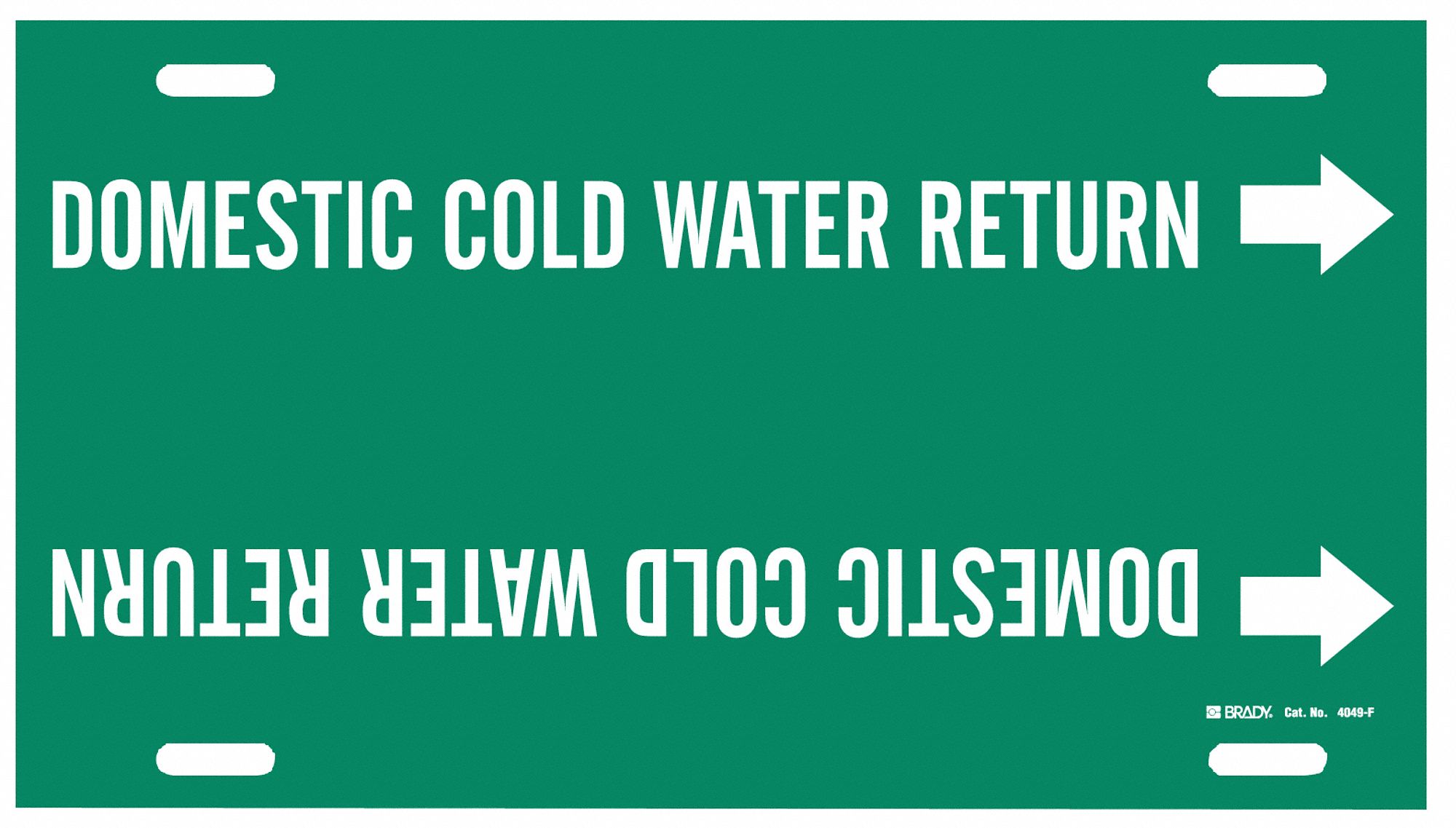 Pipe Marker,Domestic Cold Water Return