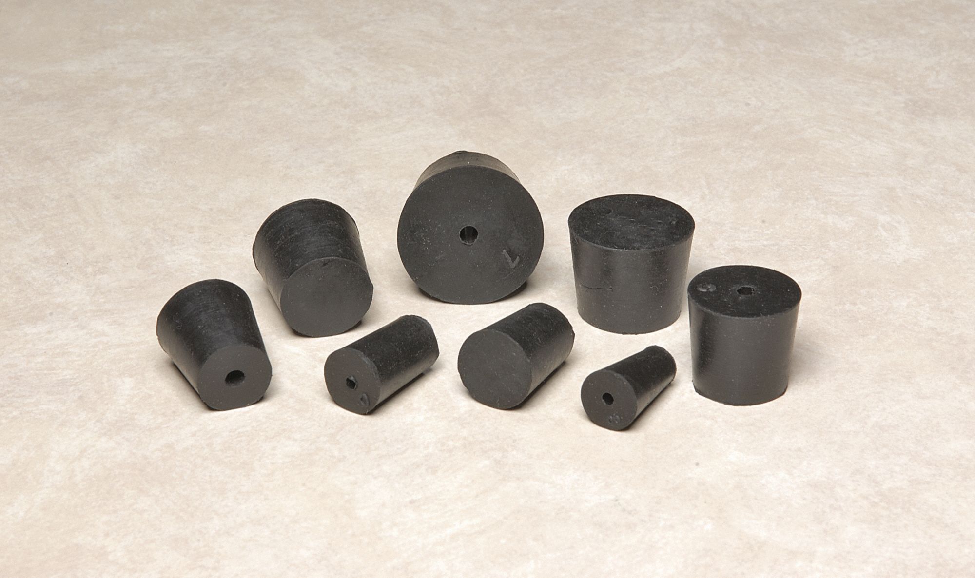 GRAINGER APPROVED Stopper, Black, 4 Stopper Size, 25mm Neck Size