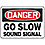 Danger Sign,10 x 14In,BK and R/WHT,AL