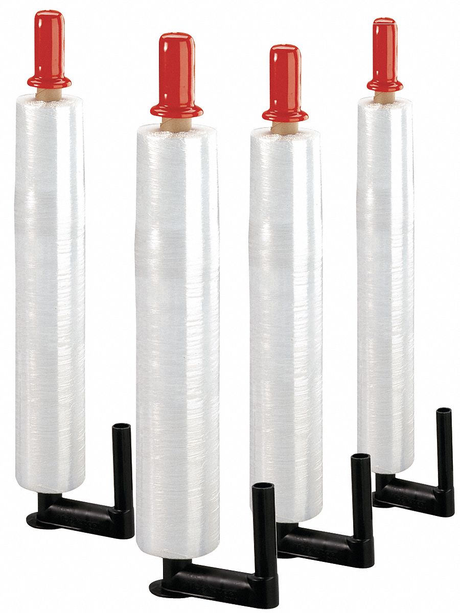 GRAINGER APPROVED General Purpose Stretch Wrap with Handle, Cast, 65 ga