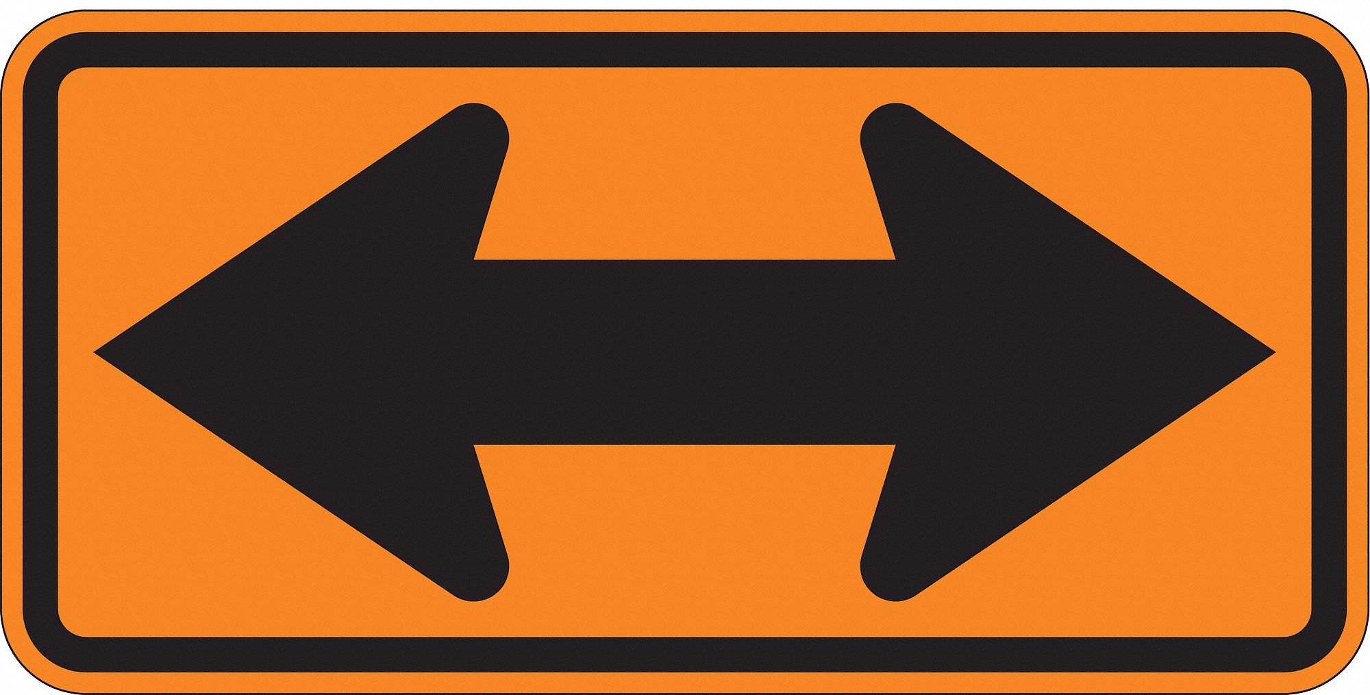 Lyle Double Arrow Traffic Sign Mutcd Code W1 7 24 In X 48 In 8ehx5