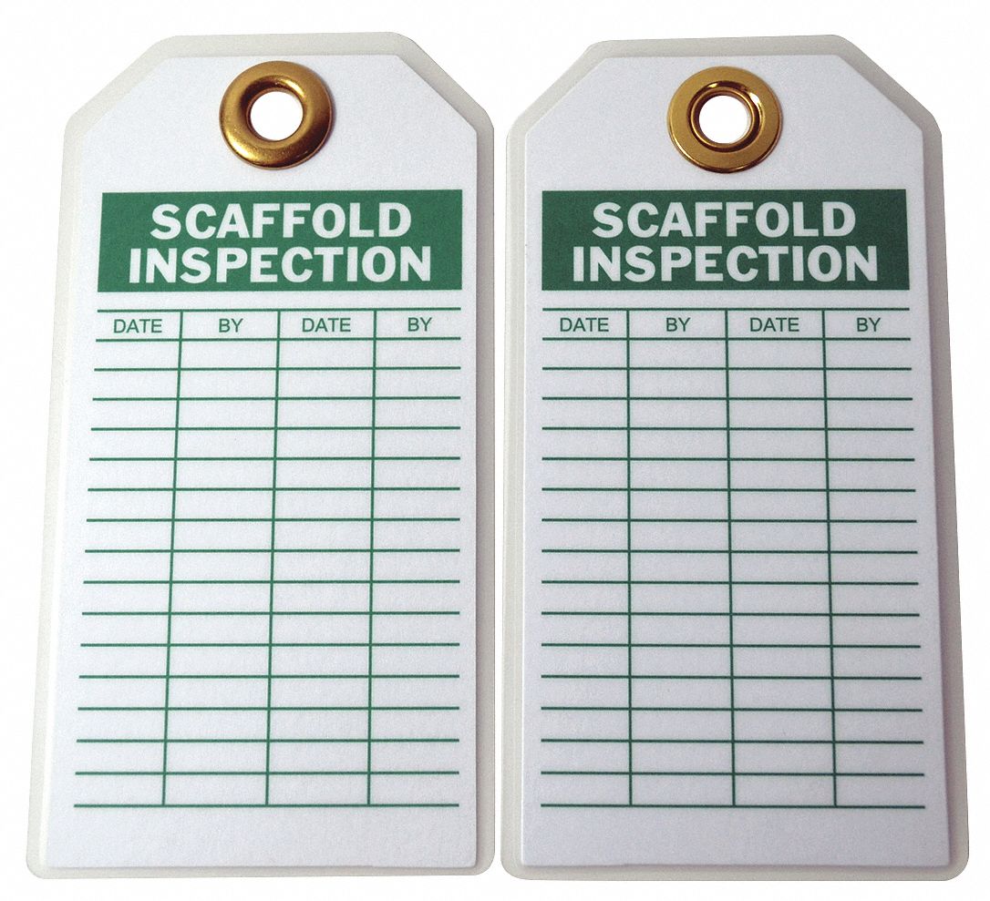 Scaffold Inspection Tags Printable