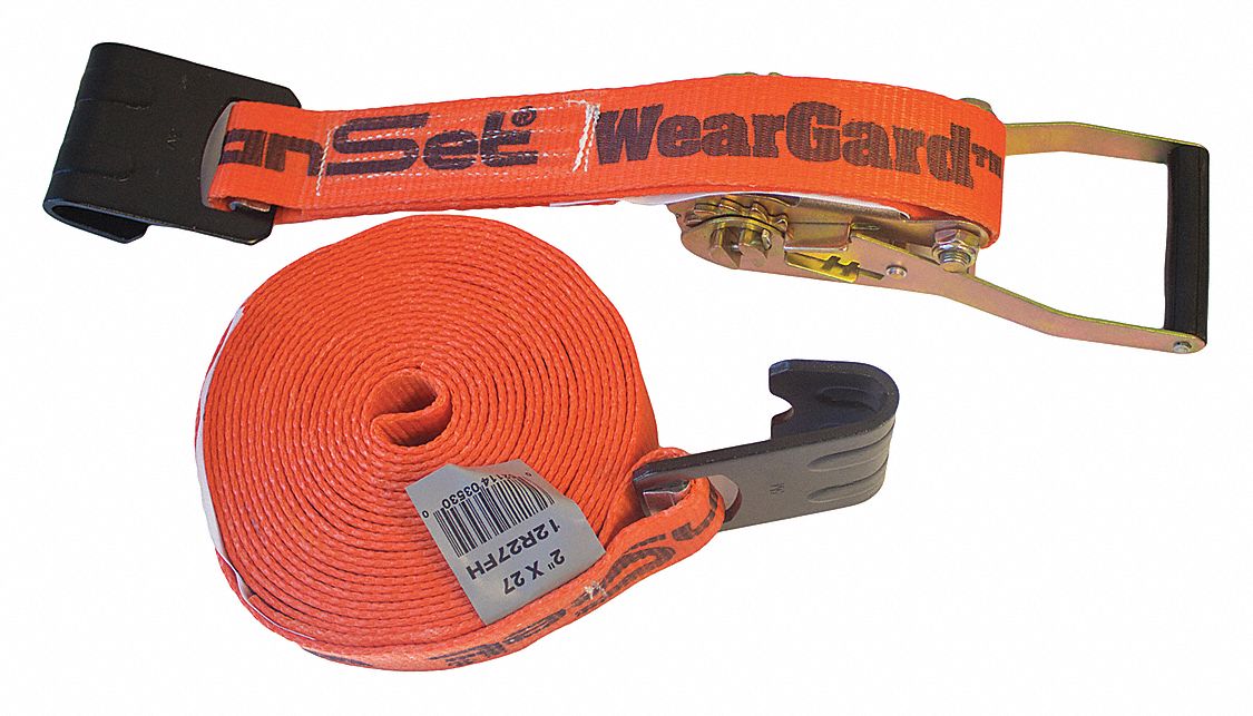 SPANSET Tie Down Strap, 27 ftL x 2 inW, 4,000 lb Load Limit, Adjustment
