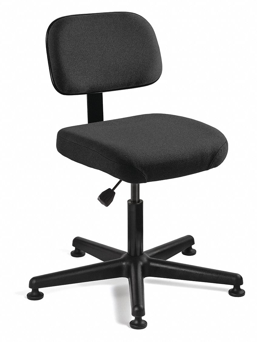 BEVCO Black Fabric Task Chair 10" Back Height 8TRH05000FBK Grainger