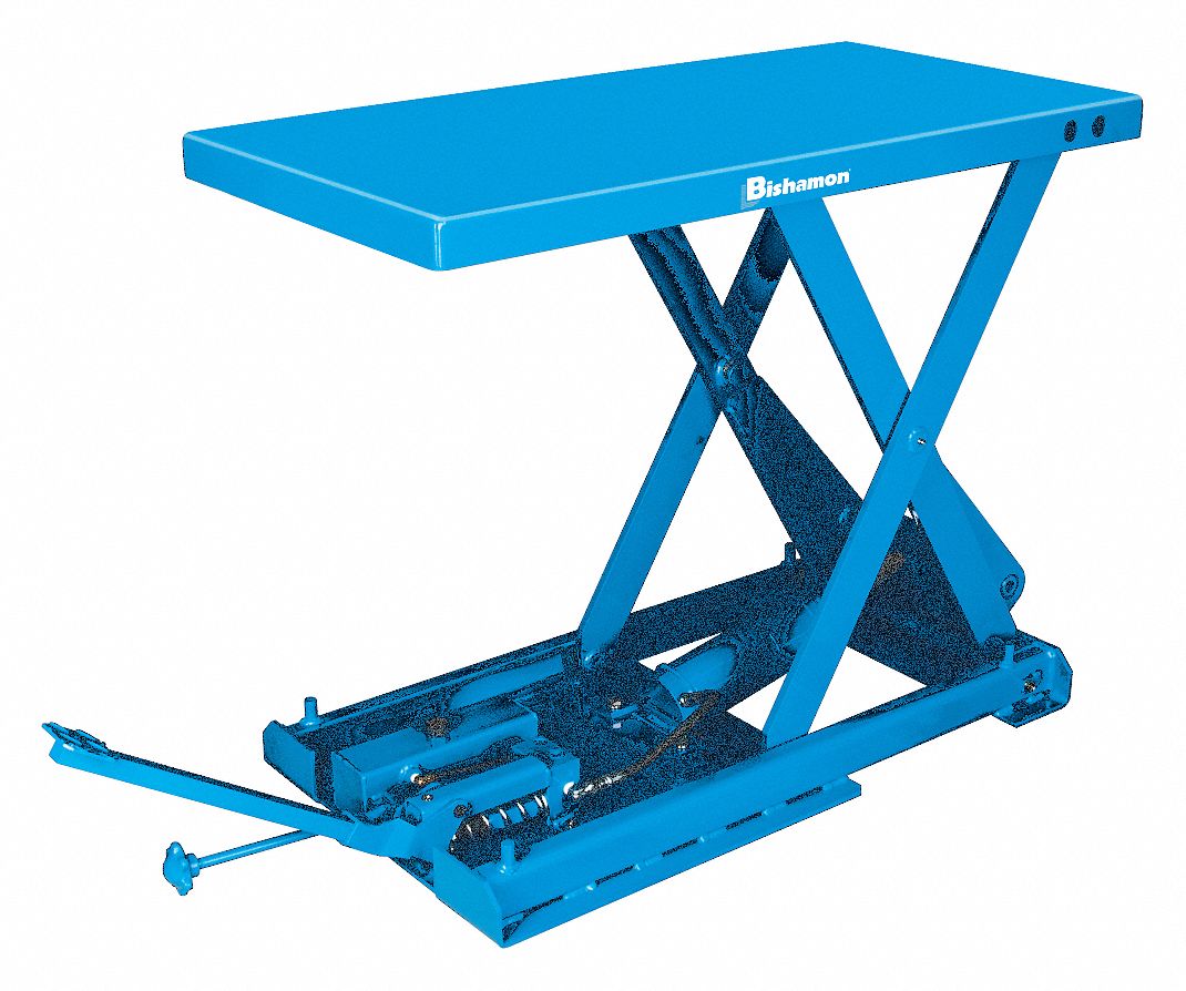 BISHAMON Stationary Scissor Lift Table, 1,650 lb Load Capacity, 31 1/2