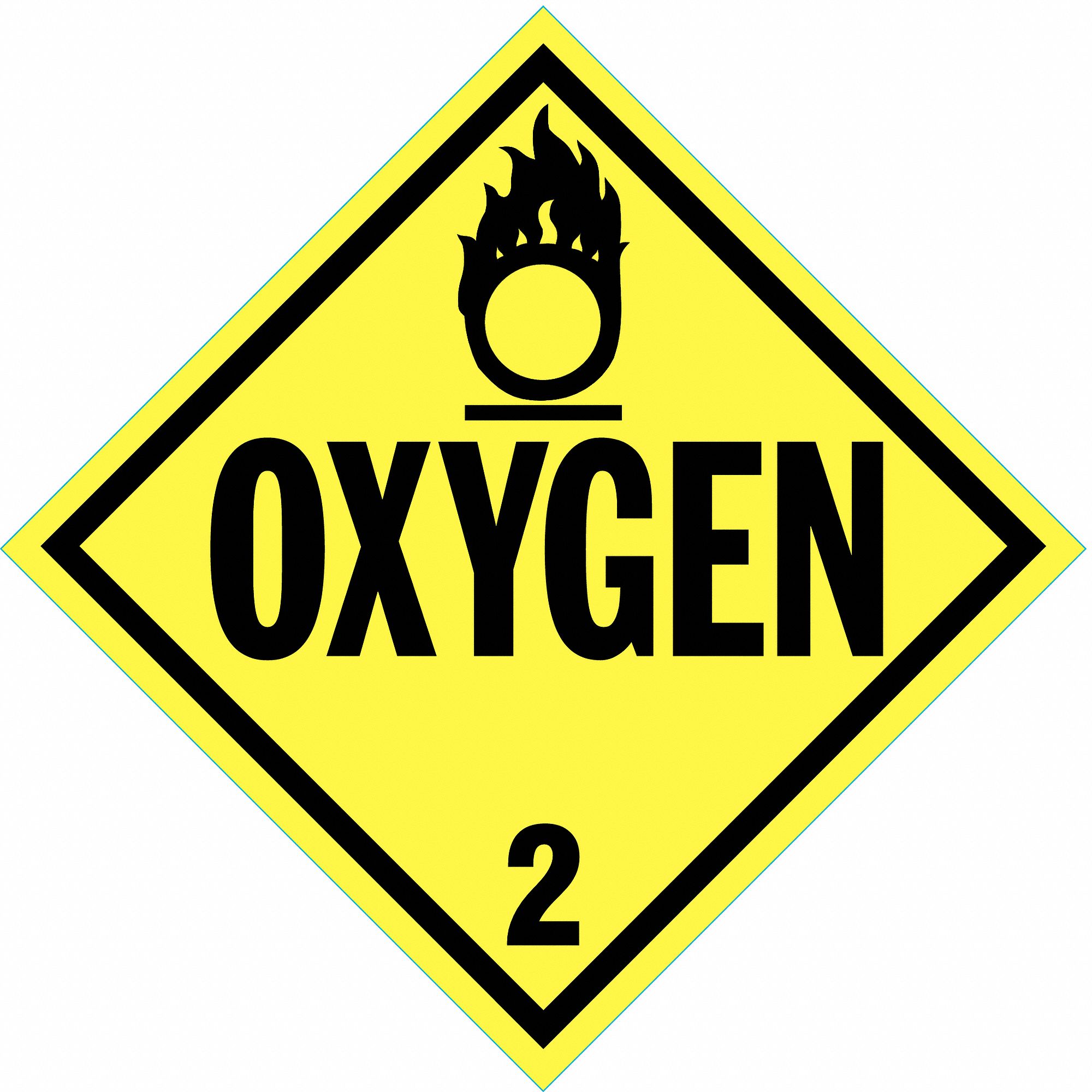 Oxygen In Label Wd Dot Container Placard U Dotp V