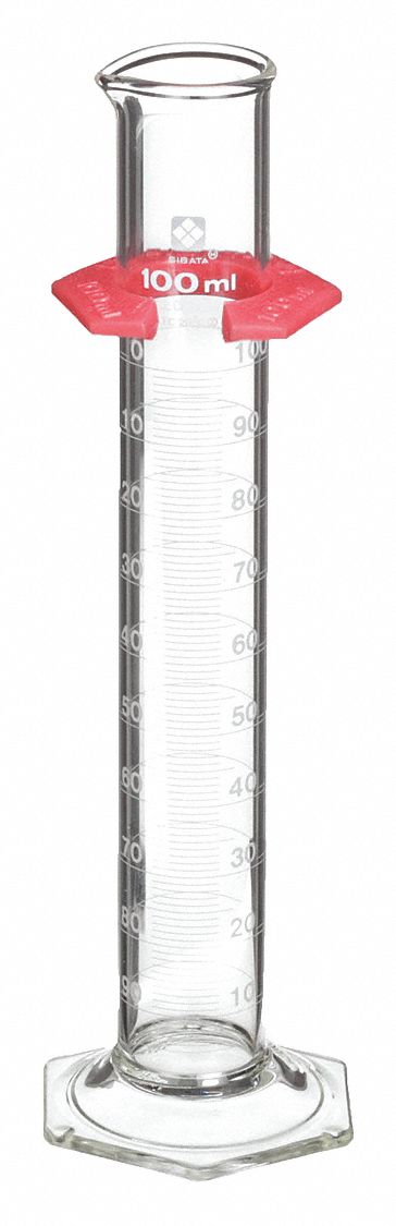 Borosilicate Glass 100 ML Capacity ML Graduated Cylinder 8UNU9